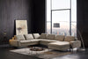 Divani Casa Cascade Modern Beige Fabric U Shaped Sectional Sofa Model VGMB-C002-BGE