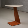 Modrest Merkel Modern Ceramic & Leather End Table Model VGYF-CT-282