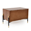 Nova Domus Metcalf Mid Century Walnut & Grey Nightstand Model VGMAQT-S831-BR-120-WAL-NS