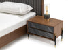 Nova Domus Metcalf Mid Century Walnut & Grey California King Bed With Two Nightstands Model VGMABR-120-BRN-BED-CK