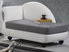 Metta Modern White Leather Eastern King Bed Model VGSLE-METTA