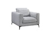Divani Casa Beaman Modern Grey Fabric Sofa Set Model VGMB-C021-SOFA-SET-GRY