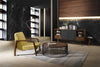 Modrest Bronson Mid Century Modern Yellow & Walnut Accent Chair Model VGMAMI-854-YEL