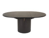 Modrest Miami Modern Black Oak Round Dining Table With Extension Model VGME121254-DT-BLK