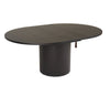 Modrest Miami Modern Black Oak Round Dining Table With Extension Model VGME121254-DT-BLK