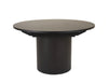 Modrest Miami Modern Black Oak Round Dining Table With Extension Model VGME121254-DT-BLK