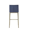 Modrest Mimi Contemporary Blue Velvet & Antique Brass Bar Stool (Set Of 2) Model VGGAGA-6544CH-BLU-BS