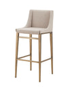 Modrest Mimi Contemporary Beige & Brass Bar Stool (Set Of 2) Model VGGAGA-6544CH-B-BEI-BS
