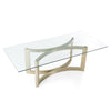 Modrest Mingus Modern Glass & Brushed Brass Rectangualr Dining Table Model VGVC-T23966