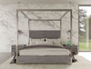 Modrest Arlene Modern Grey Elm & Stainless Steel Canopy Bed Model VGVCBD008A