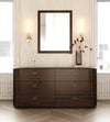 Modrest Fields Modern Walnut Acacia Mirror Model VGWD-VGD3-MIR-WAL