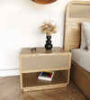 Modrest Gavin Modern Natural Ash & Rattan Nightstand Model VGVC-N2411-NAT