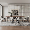 Modrest Keanna Modern Industrial Walnut & Black Dining Table Model VGEWF2208DA-WAL-DT