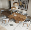 Modrest Truman Mid Century Modern Walnut Extendable Dining Table & 6 Chairs Set Model VGMA-MIT-5346-MI-1240-7PC