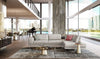 Lamod Italia Mood Contemporary Light Grey Leather Right Facing Sectional Sofa Model VGCCMOOD-SPAZIO-LT-GRY-RAF