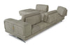 Lamod Italia Mood Italian Grey Leather Left Facing Sectional Sofa Model VGCCMOOD-GRY-CLOUD-LAF-SECT