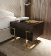 Modrest Moontide Modern Smoked Ash & Gold Nightstand Model VGVCJ1922-D