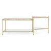Modrest Mosk Modern Marble & Glass & Brass Coffee Table Model VGNR-NI90027