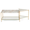 Modrest Mosk Modern Marble & Glass & Brass Coffee Table Model VGNR-NI90027