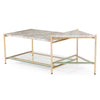 Modrest Mosk Modern Marble & Glass & Brass Coffee Table Model VGNR-NI90027