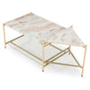 Modrest Mosk Modern Marble & Glass & Brass Coffee Table Model VGNR-NI90027