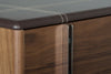Nova Domus Ria Contemporary Brown Eco Leather & Walnut Nightstand Model VGVCN-A001