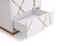 Modrest Nixa Modern White & Gold Nightstand Model VGVCN1909-WHT