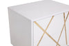Modrest Nixa Modern White & Gold Nightstand Model VGVCN1909-WHT