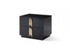 Modrest Token Modern Black & Gold Nightstand Model VGVCN815