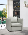 Divani Casa Tamworth Modern Grey Leather Swivel Chair Model VGCAN912-7376