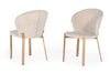 Modrest Nadia Modern Beige Velvet & Rosegold Dining Chair (Set Of 2) Model VGVCB209-BEI
