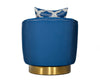 Modrest Niagra Glam Blue And Gold Fabric Accent Chair Model VGODZW-981