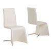 Nisse Contemporary White Leatherette Dining Chair (Set Of 2) Model VGVCB878-WHT