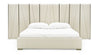 California King Modrest Nixa Modern Beige Velvet & Brushed Bronze Bed Model VGVC-BD1909-BED-BGE-CK