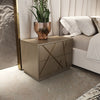 Modrest Nixa Modern Wide Birch & Brushed Bronze Nightstand Model VGVC-N1909-L-BIR