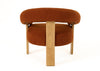 Modrest Nocona Modern Rust Fabric & Wood Accent Chair Model VGHM-ST298-RUST