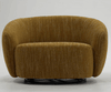 Divani Casa Norris Modern Mustard Fabric Swivel Accent Chair Model VGKK-KF.2823-CHR-MUS