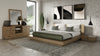 Nova Domus Fantasia Contemporary Walnut & Grey Bed With Two Nightstands Model VGWDHL-W01-01-BED-2NS-LTWLT