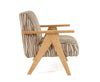 Modrest Oakhurst Modern Beige Pattern & Wood Accent Chair Model VGHM-ST293-BGE