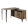 ACME Zakwani Rustic Oak & Black Writing Desk Model OF00010