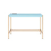 ACME Midriaks Baby Blue & Gold Writing Desk with USB Port Model OF00023