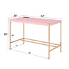 ACME Midriaks Pink & Gold Writing Desk with USB Port Model OF00024