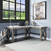ACME Talmar Natural Marble Top & Rustic Oak Writing Desk with Lift Top Model OF00055