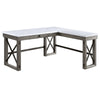 ACME Talmar Natural Marble Top & Weathered Gray Writing Desk with Lift Top Model OF00056