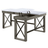 ACME Talmar Natural Marble Top & Weathered Gray Writing Desk with Lift Top Model OF00056