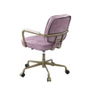 ACME Siecross Pink Top Grain Leather Swivel Office Chair Model OF00400