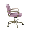 ACME Siecross Pink Top Grain Leather Swivel Office Chair Model OF00400