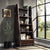 ACME Brancaster BronzeAluminum& Morrocco Top Grain Leather Bookcase Model OF02405
