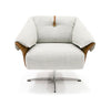Modrest Ohio Swivel Grey And Camel Fabric Accent Chair Model VGOD-ZW-21094-CML-CH