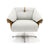 Modrest Ohio Swivel Grey And Camel Fabric Accent Chair Model VGOD-ZW-21094-CML-CH